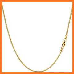 【新品】 [Puente] ネックレス チェーン レディース ネックレス スネークチェーン スネーク スネークネックレス 細め 細い 華奢 ステンレス 鎖 チェーンネックレスゴールド 金色 金 2mm 60cm 0