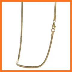 【新品】 [SEIYA INTERNATIONAL] ネックレス メンズ チェーン ステンレス スネークチェーン (50cm, 2.4mm ゴールド)