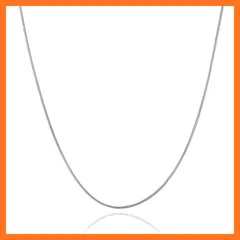 【新品】 [Puente] ネックレス チェーン レディース ネックレス スネークチェーン スネーク スネークネックレス 細め 細い 華奢 ステンレス 鎖 チェーンネックレスシルバー 1.5mm 45cm 0