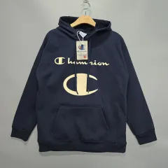新品) チャンピオン(Champion) ビックロゴ フーディー ネイビー L
