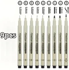 未開封パイナップルファインライナードローイングペン 9種セット