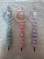 ハローキティ ハンドメイド ボールペン (ブルー/ピンク/パープル)