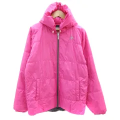 ルコックスポルティフ Le coq sportif ゴルフウェア 中綿ジャケット ミドル丈 ジップアップ M ピンク /YM7