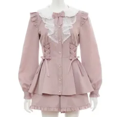 シークレットハニー レースアップ ラッフル セットアップ 地雷系 量産型