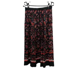  23区 プリーツスカート スカーフパネル　ペイズリー総柄　タグ付き【Z1777】