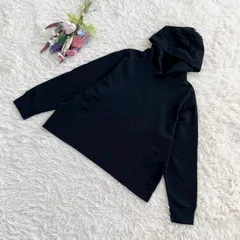 フォロワー限定お得なクーポン配布中！ 『無印良品』長袖パーカー　スウェット　ゆったりシルエット　サイドスリット　黒(L)