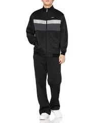 新品 [フィラ] メンズ ジャージスーツ セットアップ 上下セットFH7398 FH7398 ブラック L
