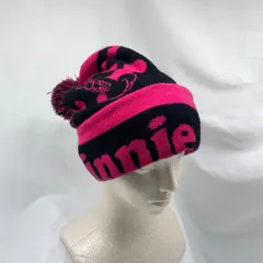 ディズニー　Disney　MINNIE ミニー　ニット帽　　ボンボン付き　ピンク　レディース　帽子のサムネイル