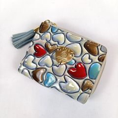 ATAO アタオ キーケース ベル ハッピーヴィトロ プラチナグラス ハート