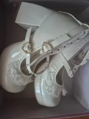 未使用) ロリータ 量産型 白 厚底 靴 245 250