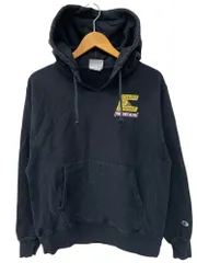 Champion (チャンピオン) REVERSE WEAVE リバースウィーブ パーカー フーディー 裏起毛 単タグ復刻 企業系 プリント M ブラック レディース/045