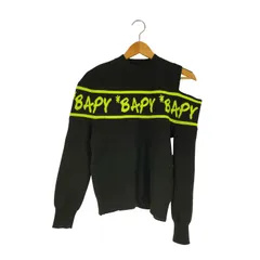 アベイシングエイプ A BATHING APE BAPY ショルダースリット ロゴライン ニット レディース import：XS のサムネイル