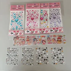 シールまとめ売り　交換用シール【大量】 3D立体ハート　犬　猫　女の子(ランダム10枚)　合計18枚セット‼️【数量限定】【無くなり次第終了】