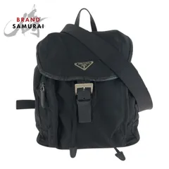 PRADA プラダ テスート ブラック 黒 シルバー金具 ナイロン リュックバックパック レディース 505016【中古】