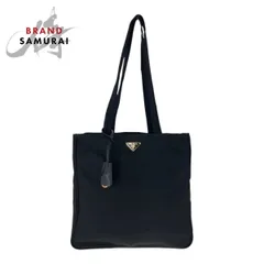 PRADA プラダ テスート 三角ロゴプレート ブラック 黒 ゴールド金具 ナイロン/レザー トートバッグ ショルダーバッグ レディース 505324【中古】