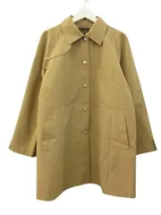 レリアン Leilian ステンカラーコート 膝丈 長袖 ベージュ 11号 L 上着 アウター