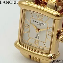 稼働品 Working item ランセル LANCEL 腕時計 レディース Ladies クォーツ Quartz ゴールド文字盤 レクタンギュラー 5930-A09292 JAPAN MOVT 日本製ムーブメント ヴィンテージ アンティーク 希少 0582のサムネイル