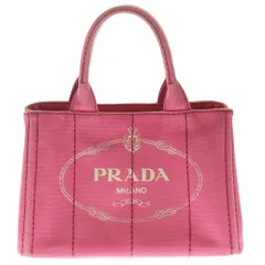 PRADA (プラダ) カナパ ミニ 2WAY ハンドバッグ ピンク キャンバス