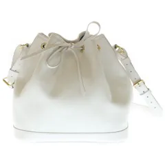 LOUIS VUITTON (ルイヴィトン) プチ・ノエ ショルダーバッグ ショルダーバッグ 巾着バッグ ホワイト レザー M11297 ゴールド金具