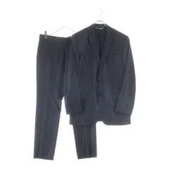 DOLCE & GABBANA (ドルチェアンドガッバーナ) Set Up Suit ストライプウール混 テーラードジャケット ストライプ ウール混パンツ ブラック RU0097 TNMI7