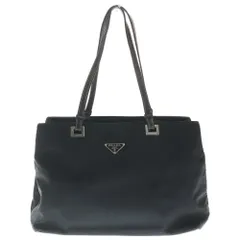PRADA (プラダ) 三角ロゴプレート ナイロン トートバッグ ロゴプレート ブラック レディース