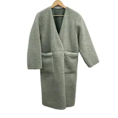 MACPHEE(マカフィー) コート サイズ36 S レディース美品  ライトグリーン ムートン/冬物/リバーシブル