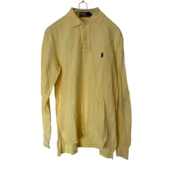  Polo by Ralph Lauren ポロバイラルフローレン 長袖ポロシャツ ロゴ刺繍 イエロー サイズM【Z1766】