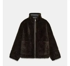 ZARA ザラ ボア ZARA ZW コレクション リバーシブル フェイク Shearling ジャケット I354