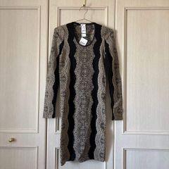 美品✨エトロ サマーニット ロングワンピース 花柄 ストライプ 42