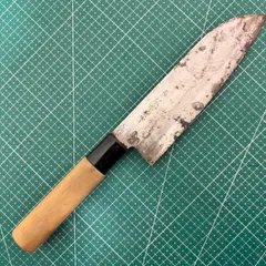 濃州兼守作 三徳包丁★刃渡り170mm★サビ多数/要サビ取り★中古