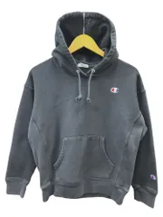 Champion (チャンピオン) R/W リバースウィーブ パーカー フーディー 目付き 古着 単タグ 復刻 M ブラック レディース/027