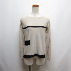 ギャルリーヴィー GALERIE VIE トゥモローランド 長袖 シルク カシミヤ ニット カットソー 1 ライトベージュ