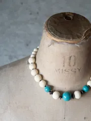 unknown used Turquoise white coral necklace