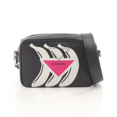 美品】プラダ ショルダーバッグ 2way バナナ プリント カーフレザー 