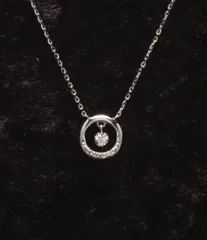 美品 カナルヨンドシー ネックレス K18WG ダイヤ レディース canal4℃