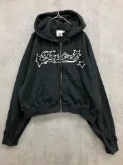 X-girl エックスガール STAR LOGO ZIP UP HOODIE ジップアップ パーカー sizeS/黒 ■■ レディース