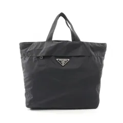 プラダ PRADA トートバッグ ブラック ナイロン トライアングルロゴ トートバッグ レディース Used B