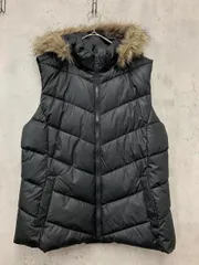 新品 GAP ギャップ フード取り外し可能 中綿ベスト sizeL/黒 ◆■ レディース