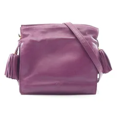 ロエベ LOEWE フラメンコ22 ショルダーバッグ バッグ レザー レディース パープル系 【中古】 LOEWE ロエベ フラメンコ22 ショルダーバッグ レザー パープル