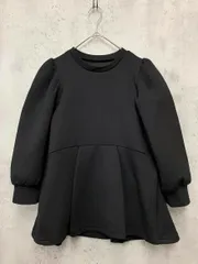 ELFRANK エルフランク ef-fu-425 ペプラム切り替えダンボールニットプルオーバー カットソー sizeF/黒 ■■ レディース