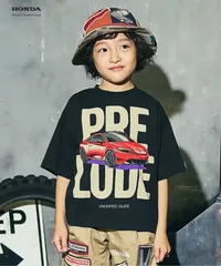 新品　F.O.KIDS（エフ･オー･キッズ）HONDAコラボ4柄Tシャツ　 キッズ トップス 半袖Tシャツ　100㎝　110㎝　120㎝　130㎝　140㎝　ブラック　黒　半袖　Tシャツ　ホンダ