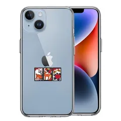 iPhone14 ケース クリア 花札 猪鹿蝶 スマホケース 側面ソフト 背面ハード ハイブリッド