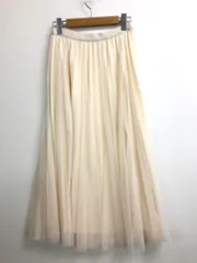 Piacere ピアチェーレ チュール プリーツ キラキラ ドット スカート 白 ■■ レディース