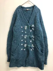 REBECCA TAYLOR レベッカテイラー 4266436-34 フラワーデザイン カーディガン size2/ブルー系 ◆■ レディース