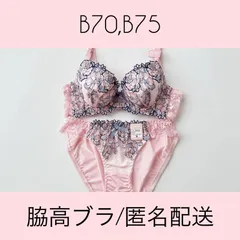 【匿名配送・新品未使用・送料込み】10586PK sanei サンエイ ブラショーツセット ピンク 脇高ブラ 花柄 レース B70,B75