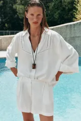 ZARA リネン ハーフパンツ S