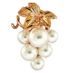 ミキモト ブローチ 18金 K18ピンクゴールド アコヤパール レディース  MIKIMOTO  中古 ミキモト