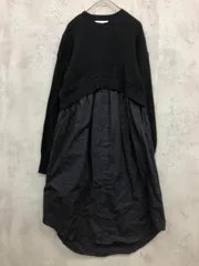 SENSE OF PLACE センスオブプレイス AA14-26C009 ドレスシャツドッキングニット ワンピース sizeONE/黒 ◆■ レディース