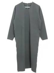 アイシービー iCB ストレッチポンチ Vネックワンピース S ダルブルー系 グレー系