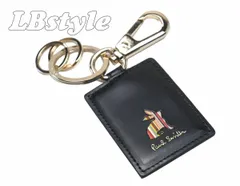 ポールスミス キーホルダー　ポール・スミス　paulsmith　マーケトリSTR牛革　キーリング　ポールスミス